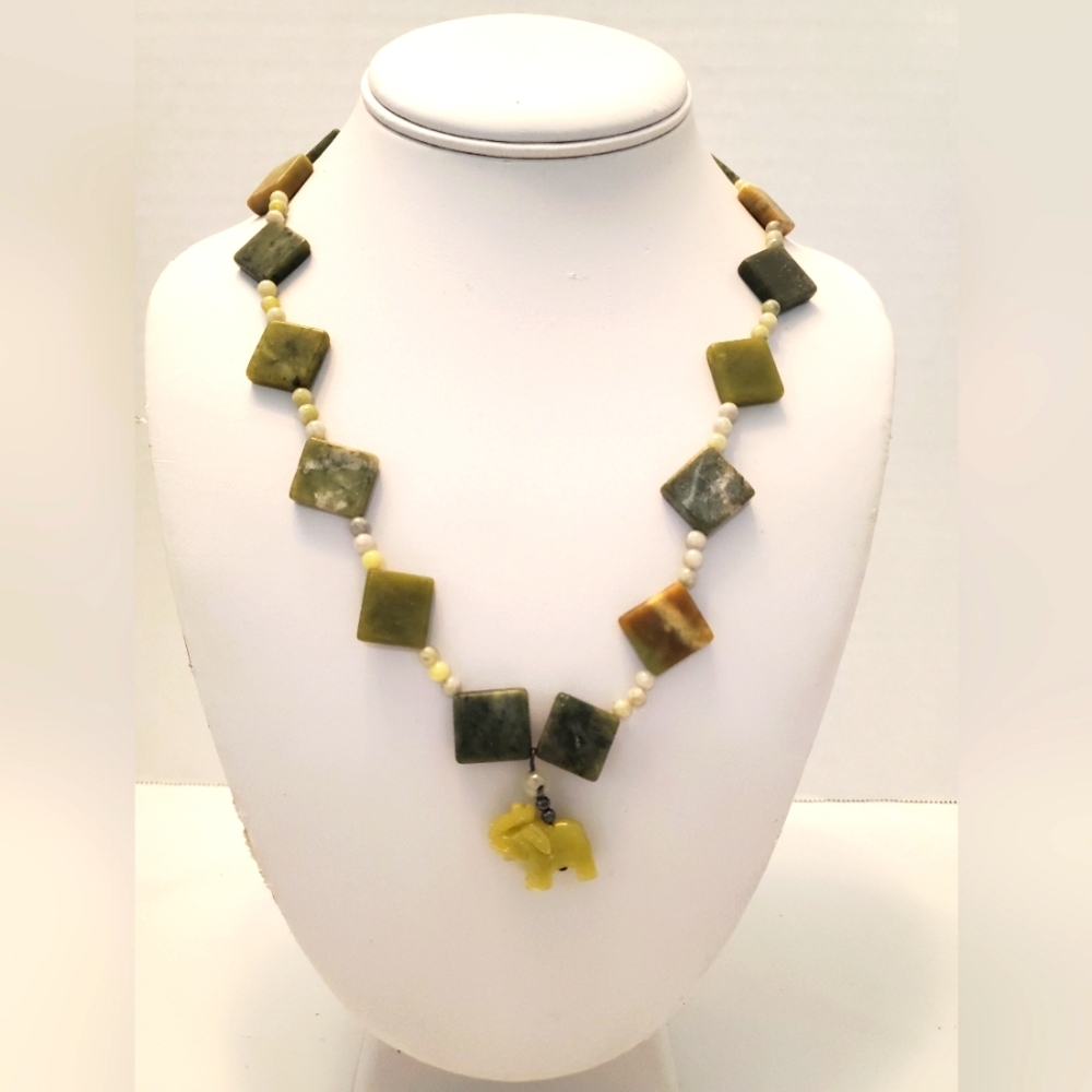 Handcrafted Genuine Jade Stone Necklace